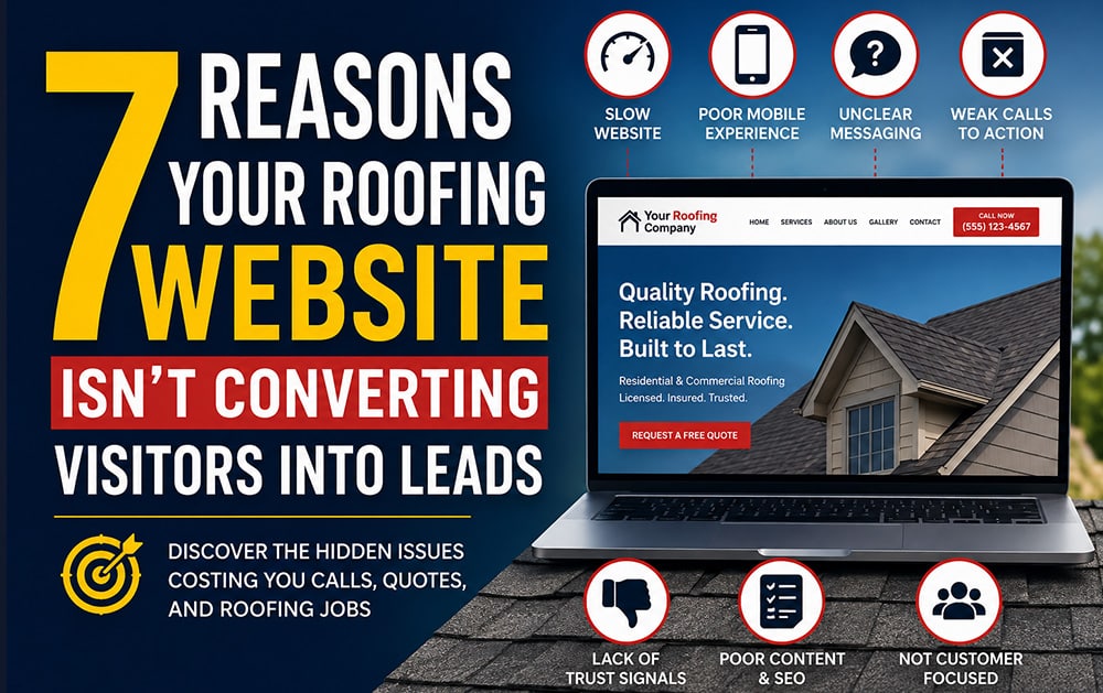 Roofing website isn't converting visitors into leads